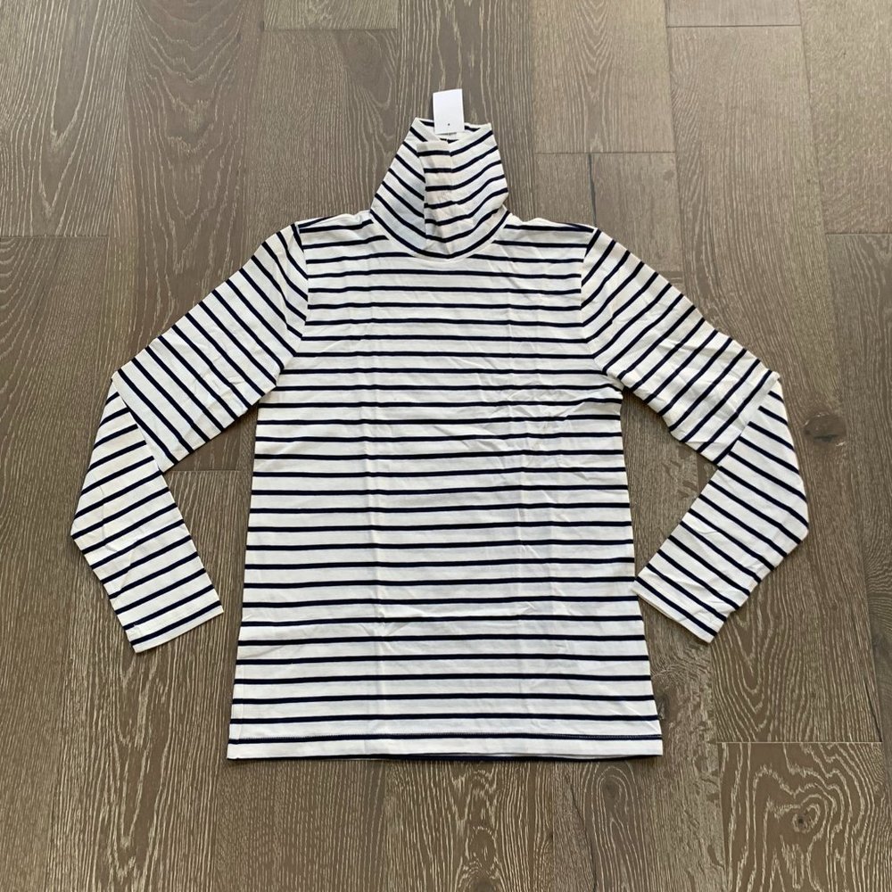 J. Crew Factory striped turtleneck top